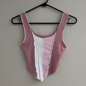 Hollister pink crop tank size small